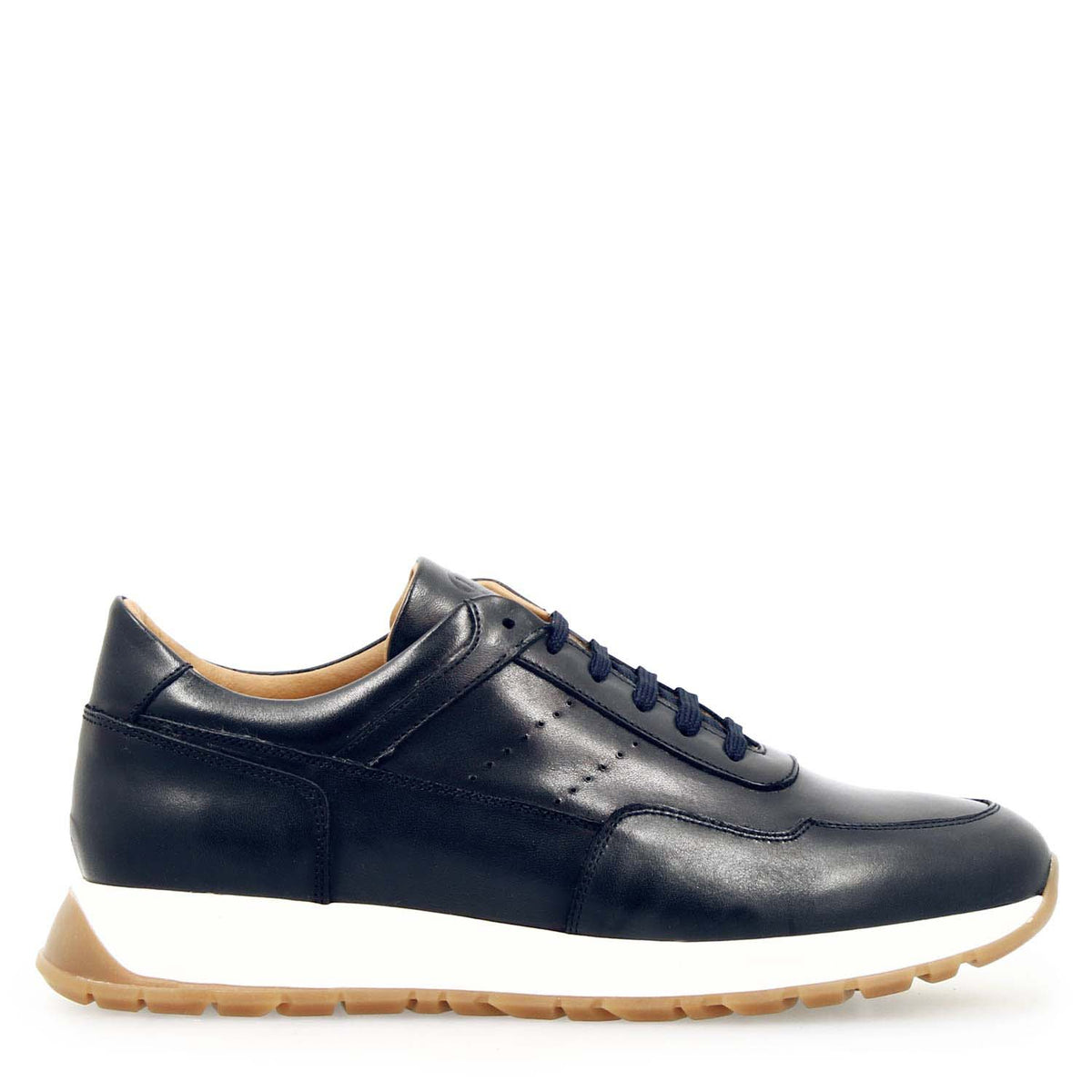 Sneaker artigianale da Uomo in pelle blu Ateneo - LeonardoShoes