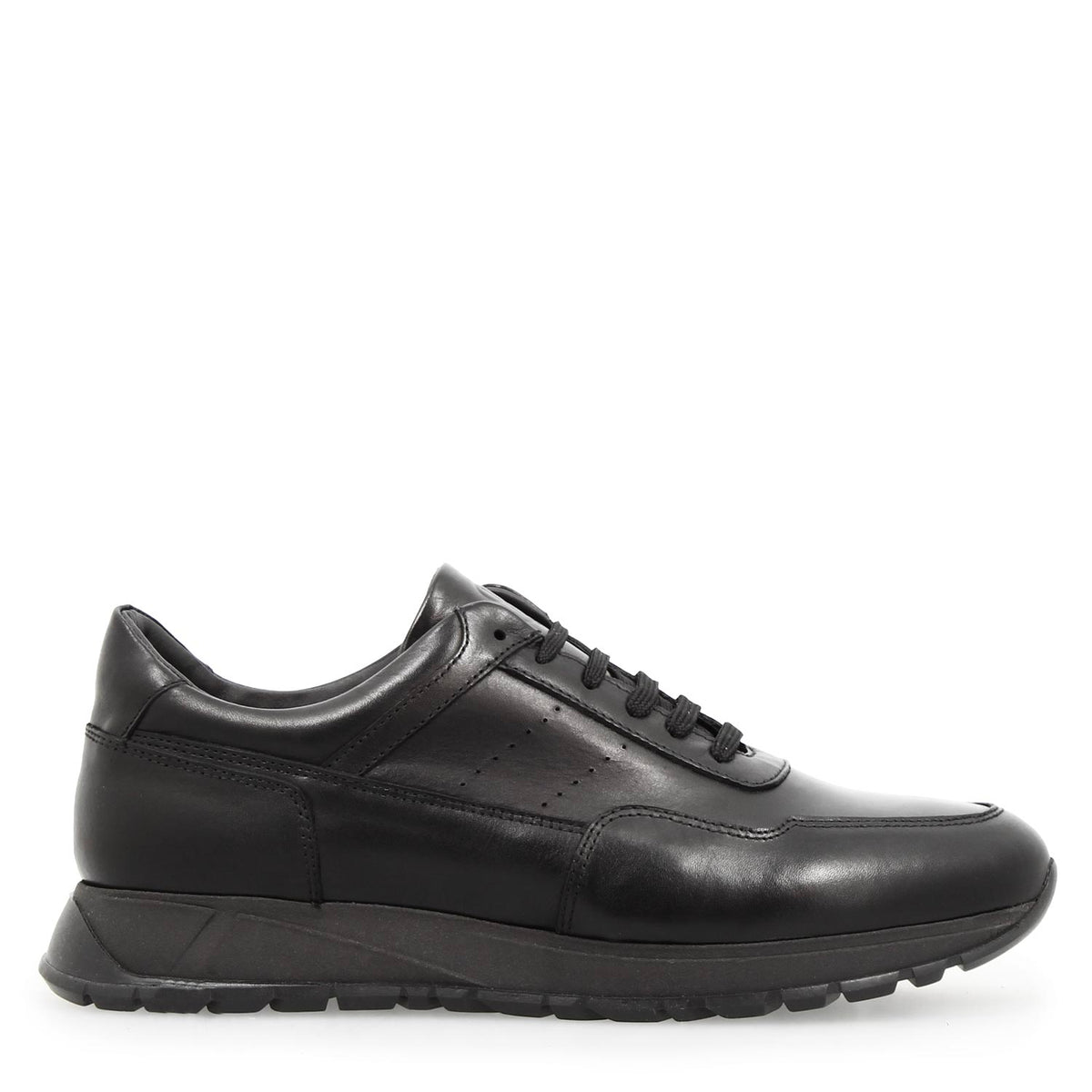 Sneaker artigianale da Uomo in pelle nera Ateneo - LeonardoShoes