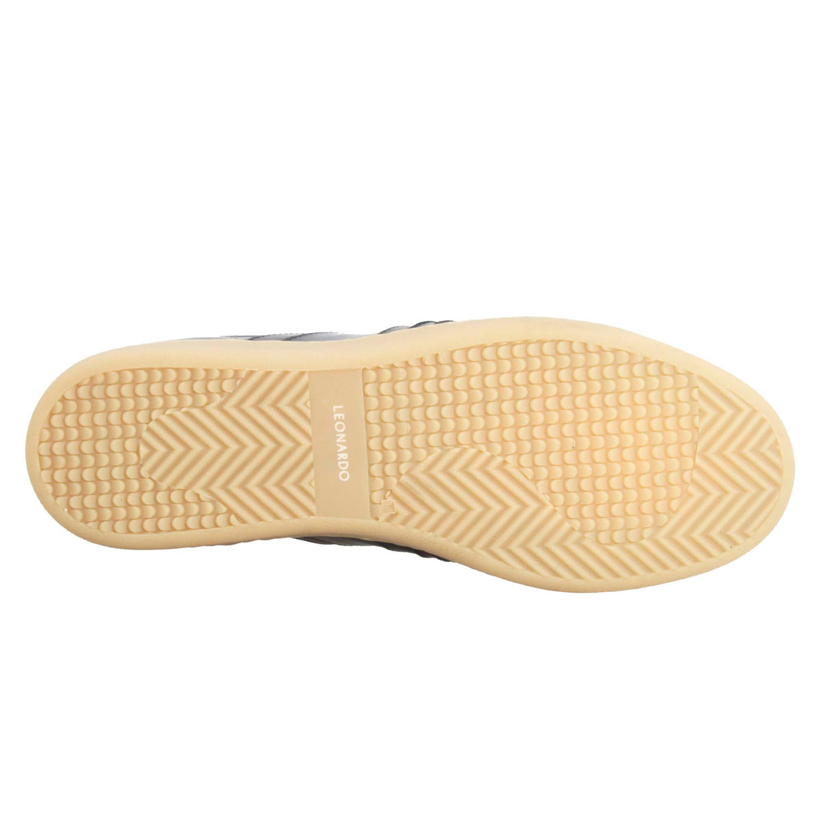 Sneaker artigianale da uomo in pelle colore blu - LeonardoShoes