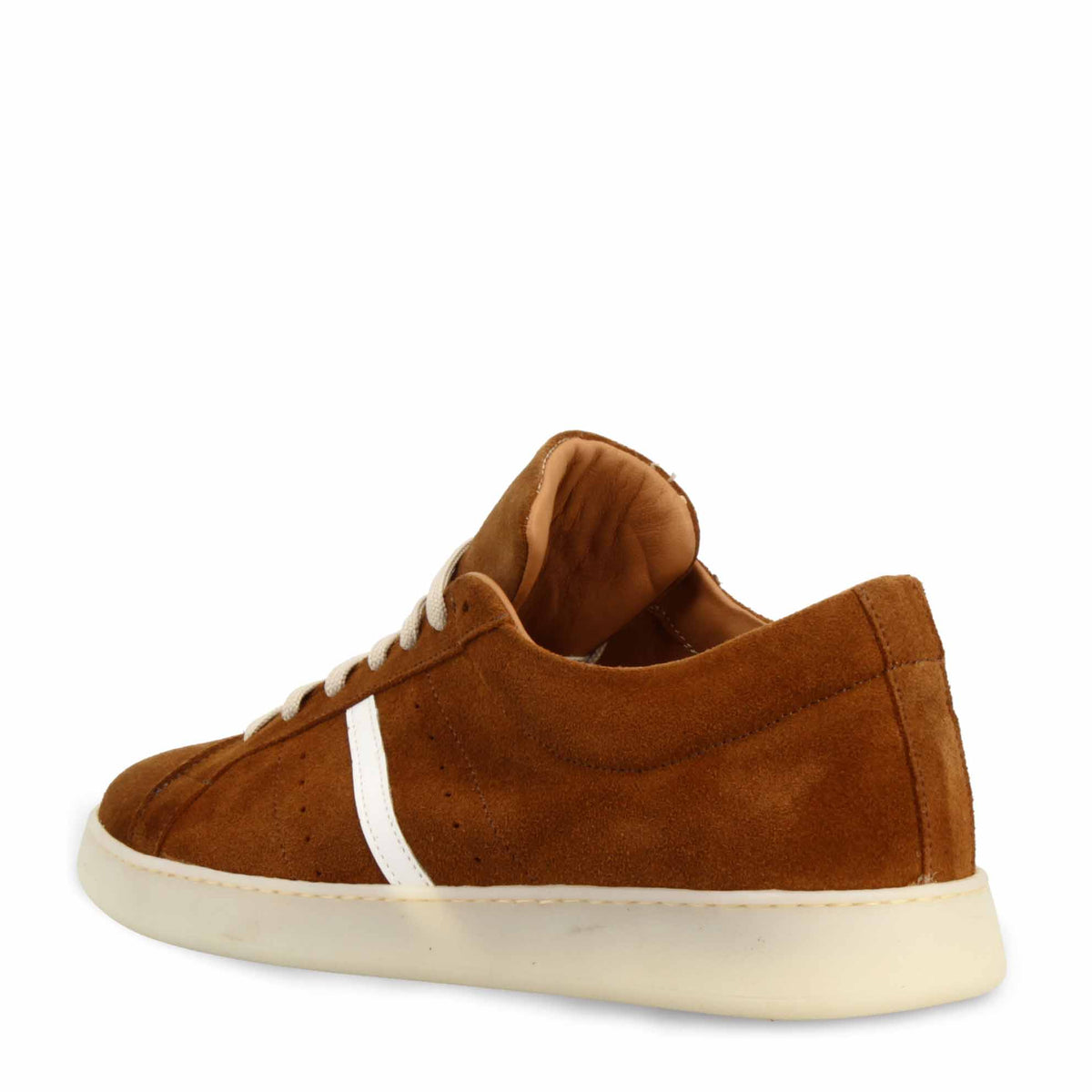 Sneaker artigianale da uomo in camoscio marrone - LeonardoShoes