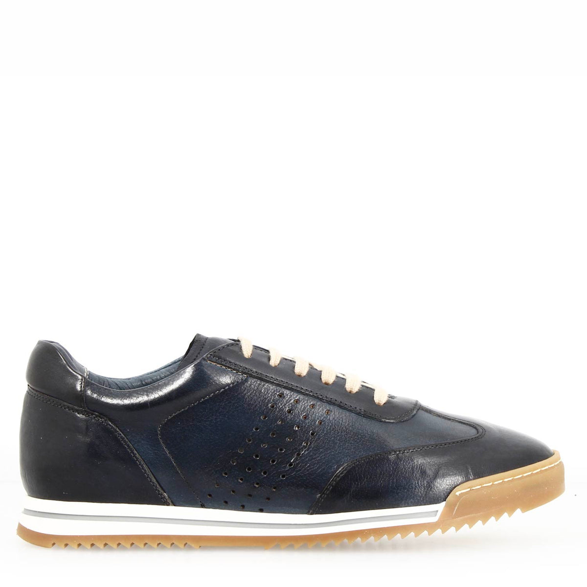 Sneaker Barberino blu da uomo in pelle - LeonardoShoes