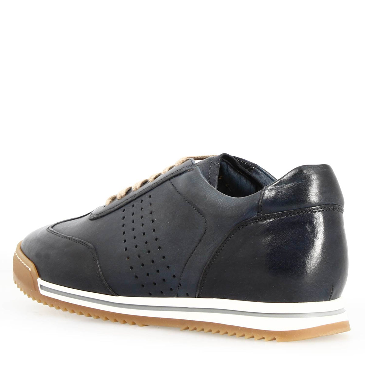 Sneaker Barberino blu da uomo in pelle - LeonardoShoes