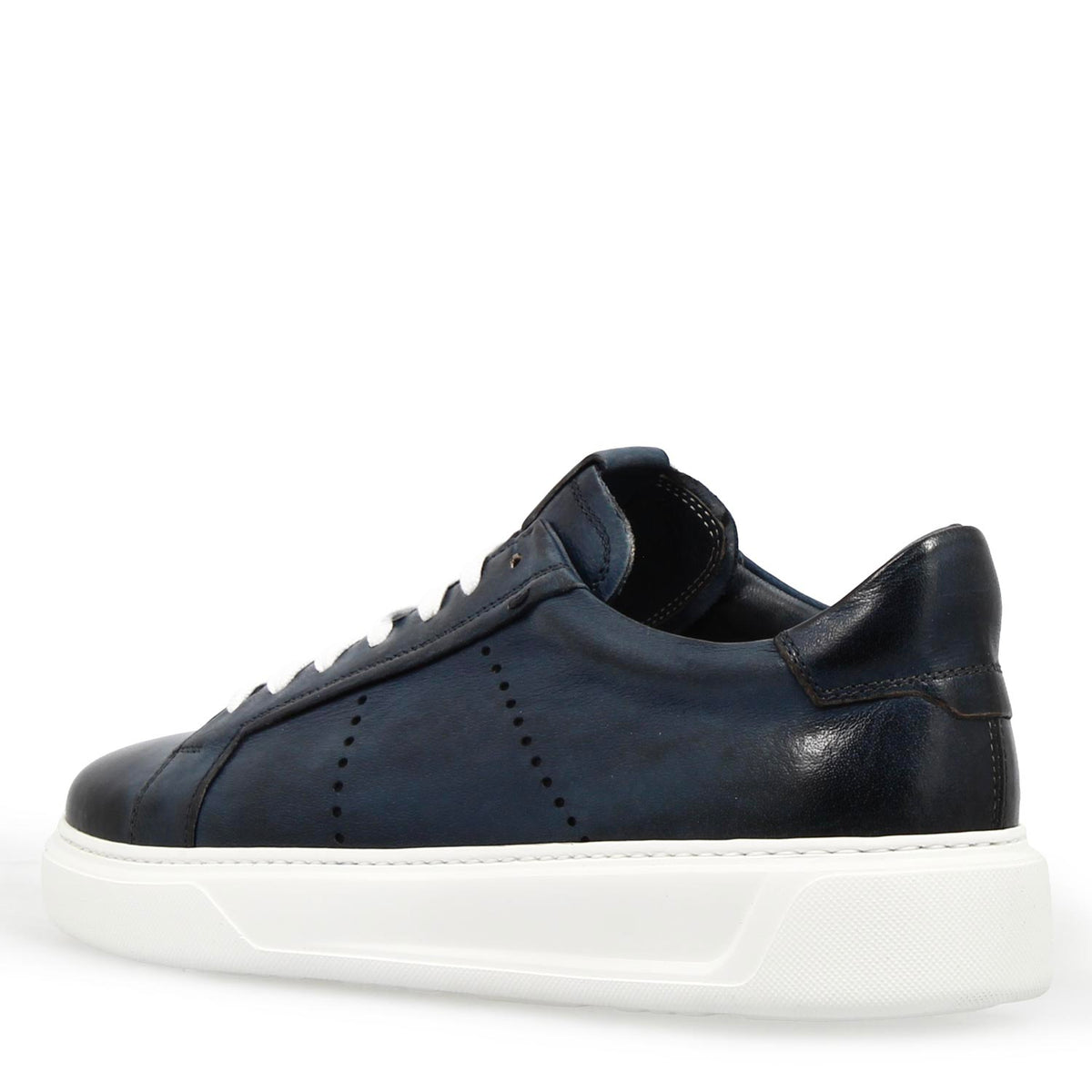 Sneaker Florentino blu da uomo in pelle - LeonardoShoes