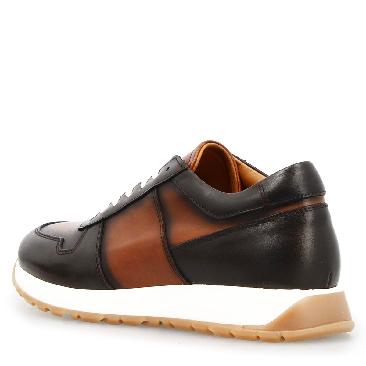 Sneaker artigianale Piave da uomo in pelle marrone - LeonardoShoes