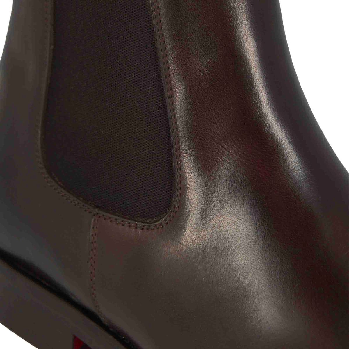 Stivaletti da uomo chelsea eleganti in pelle colore marrone fatti a mano - LeonardoShoes