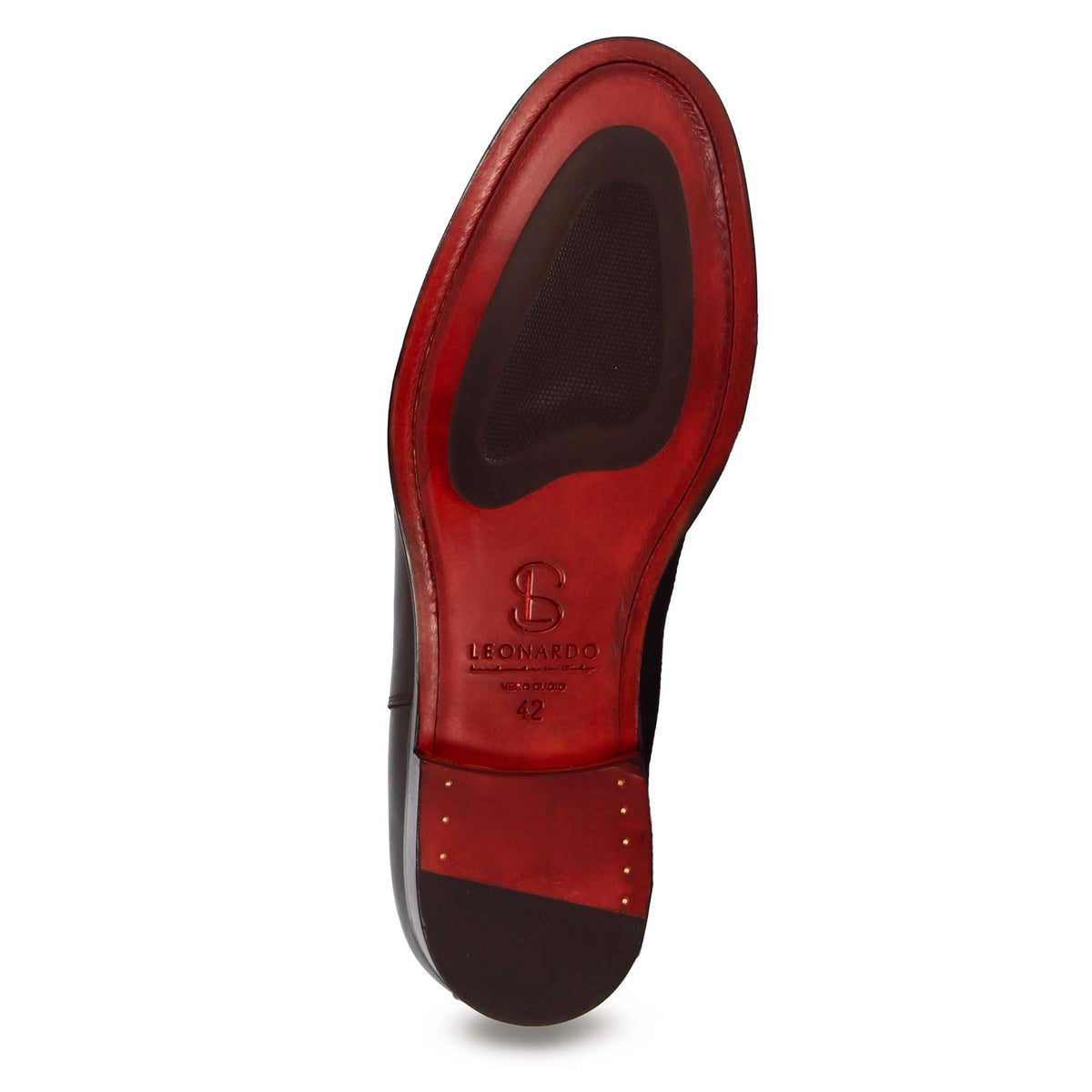 Stivaletti da uomo chelsea eleganti in pelle colore marrone fatti a mano - LeonardoShoes