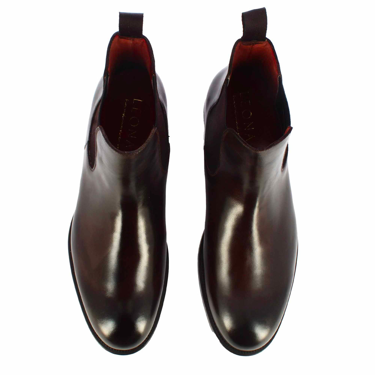 Stivaletti da uomo chelsea eleganti in pelle colore marrone fatti a mano - LeonardoShoes