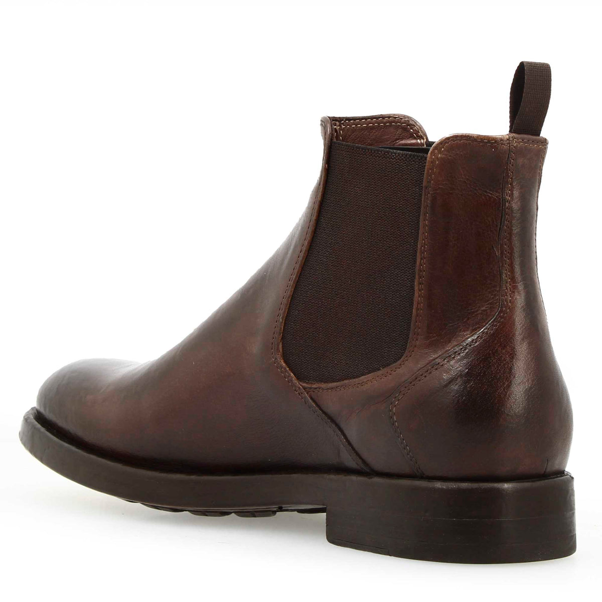 Stivaletto Chelsea moderno marrone scuro da uomo - LeonardoShoes