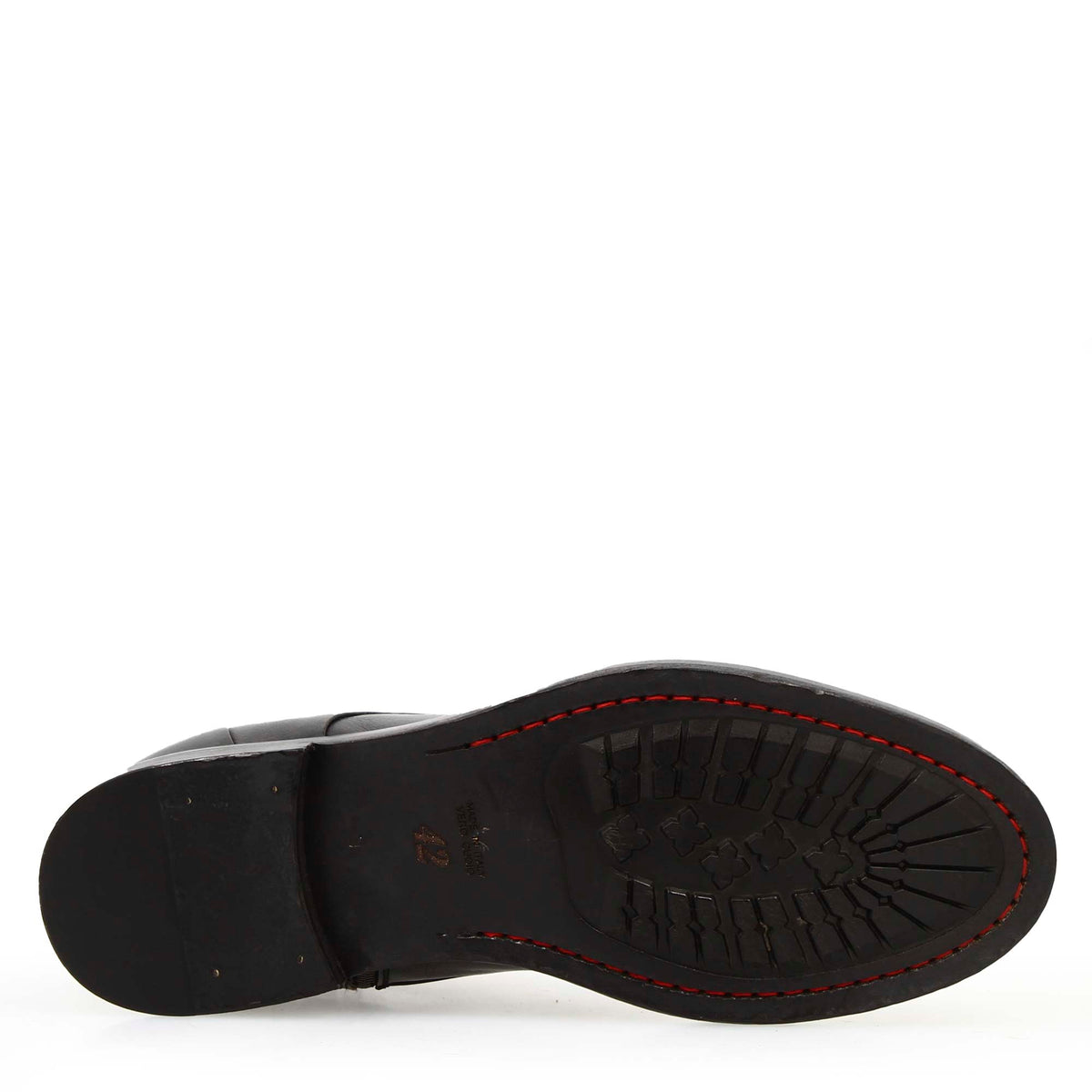 Tronchetto anfibio medio da uomo in pelle lavata colore nero - LeonardoShoes