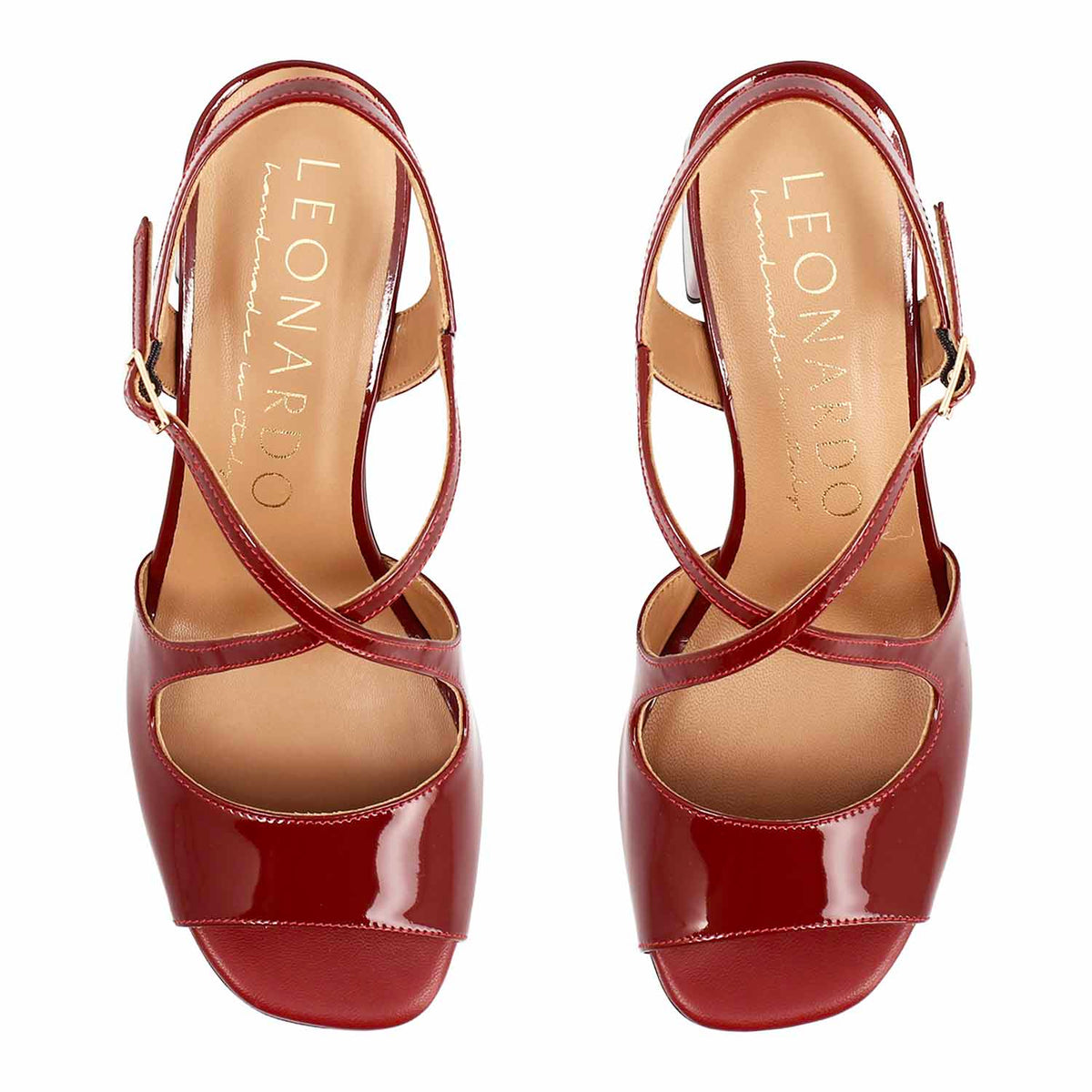 Sandalo da donna Fiamma in pelle bordeaux