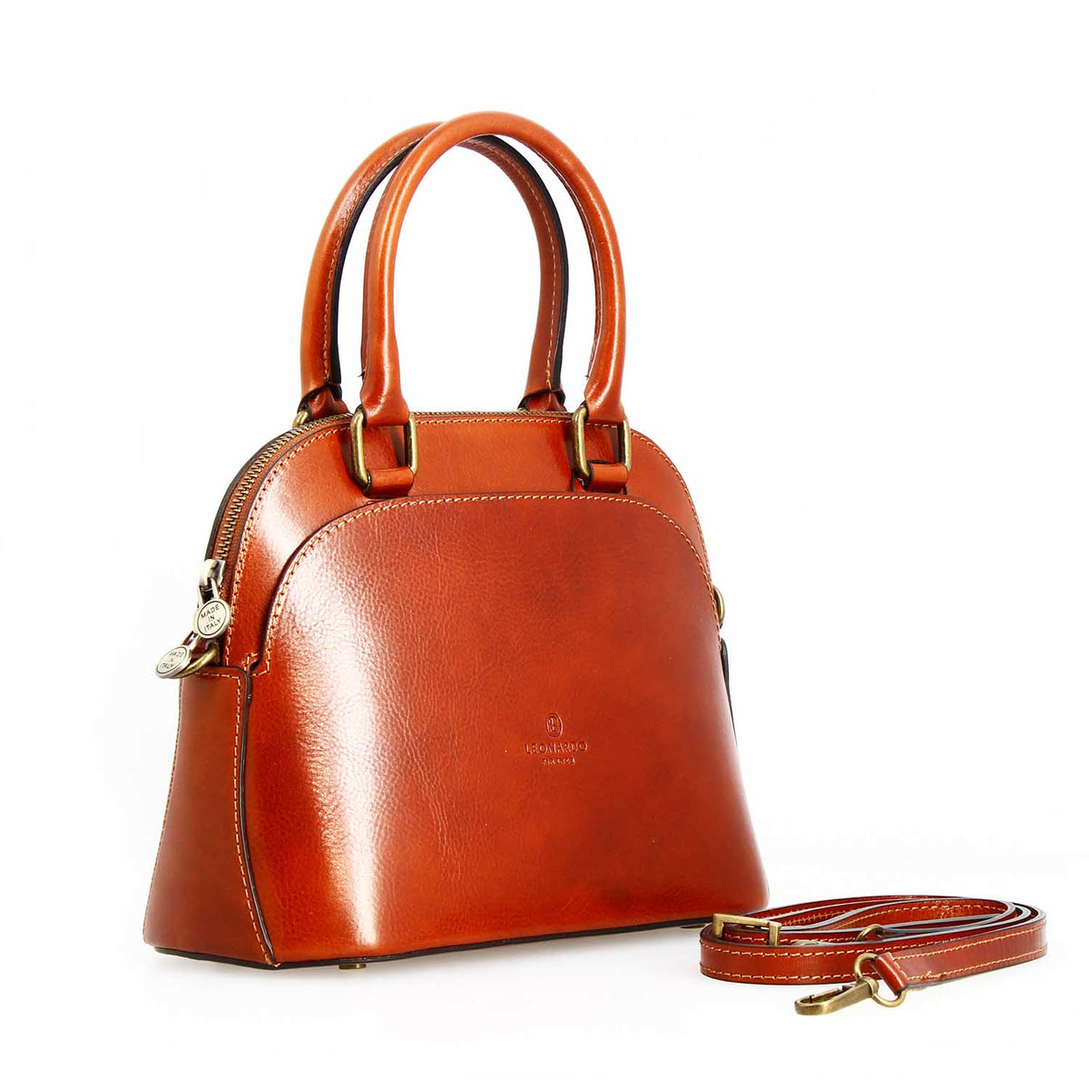 Borsa a mano Zaira da donna in pelle marrone - LeonardoShoes