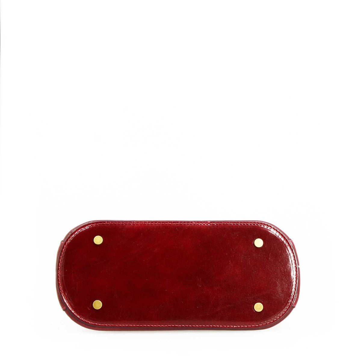 Borsa a mano Zaira da donna in pelle bordeaux semi lucida - LeonardoShoes