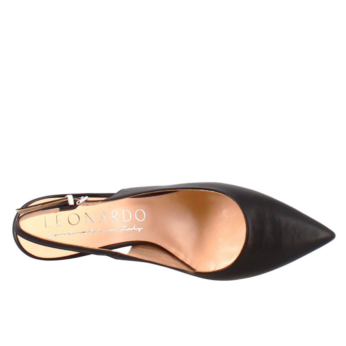 Décolleté con tacco alto da donna in pelle colore nero - LeonardoShoes
