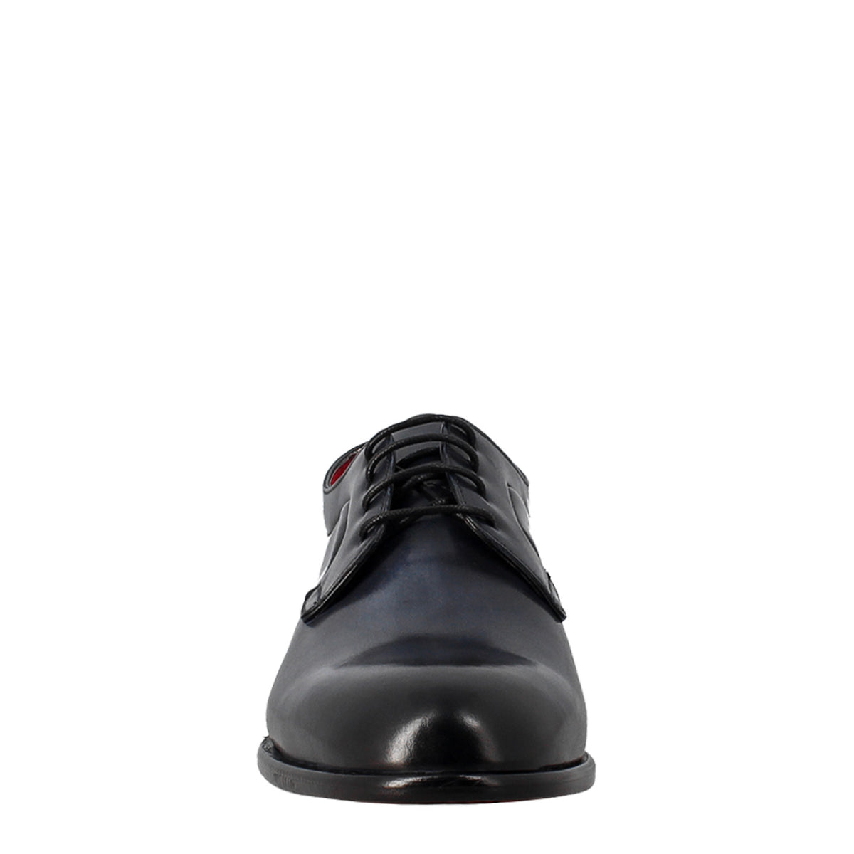 Derby blu elegante da uomo in pelle liscia - LeonardoShoes