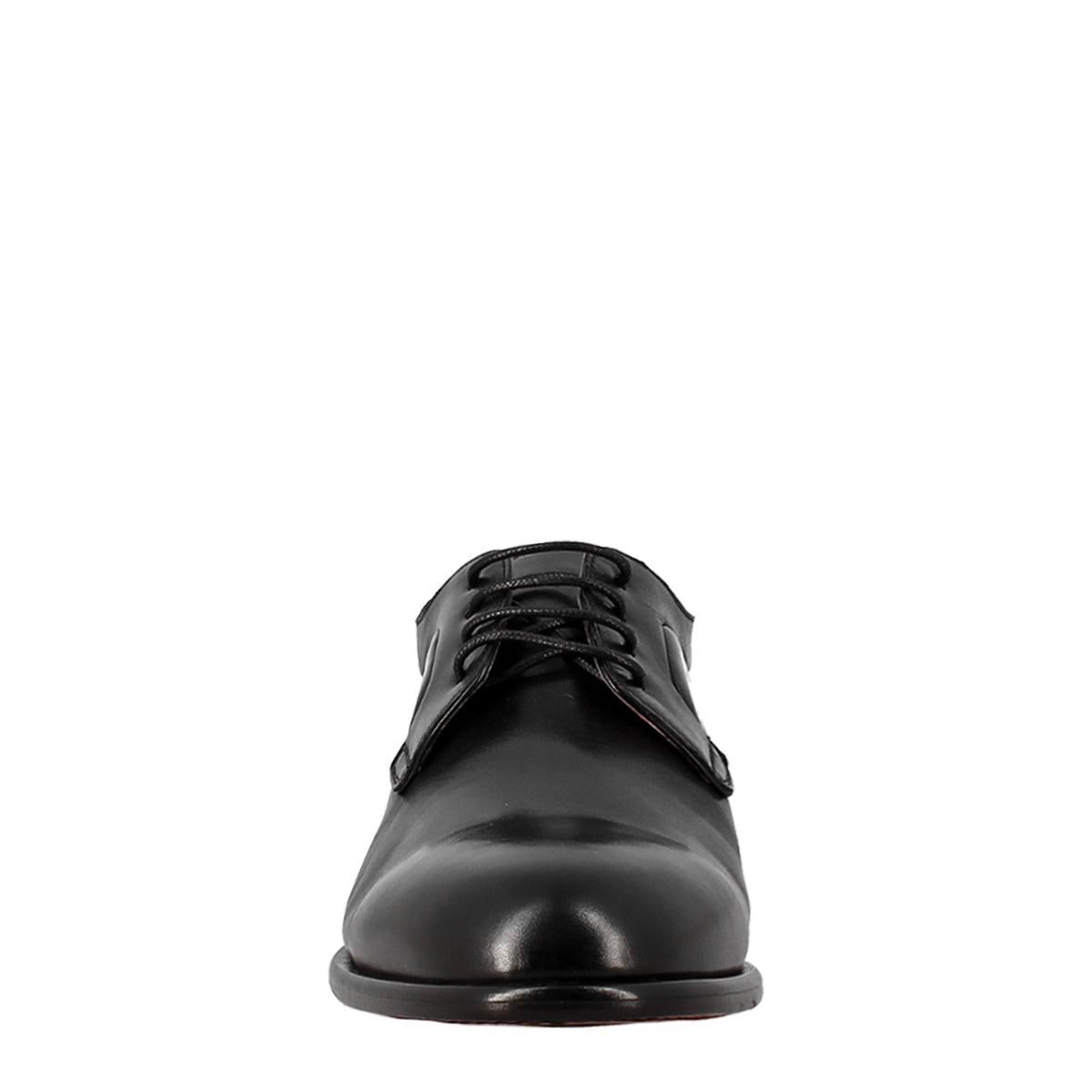 Derby nero elegante da uomo in pelle liscia - LeonardoShoes