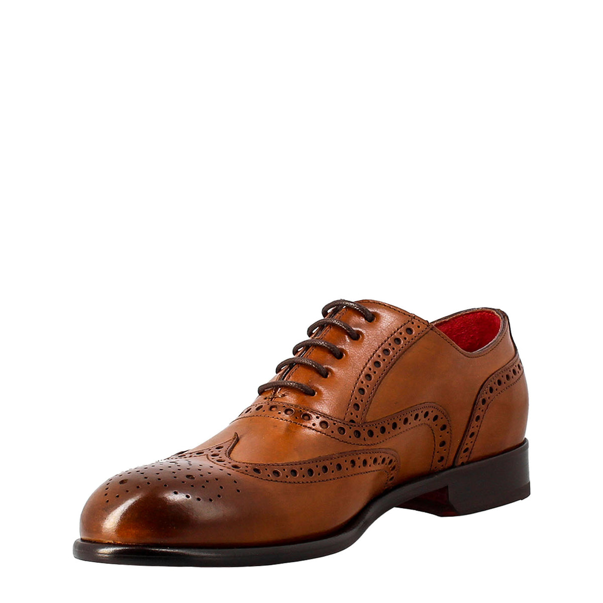 Oxford brogue marrone elegante da uomo in pelle - LeonardoShoes