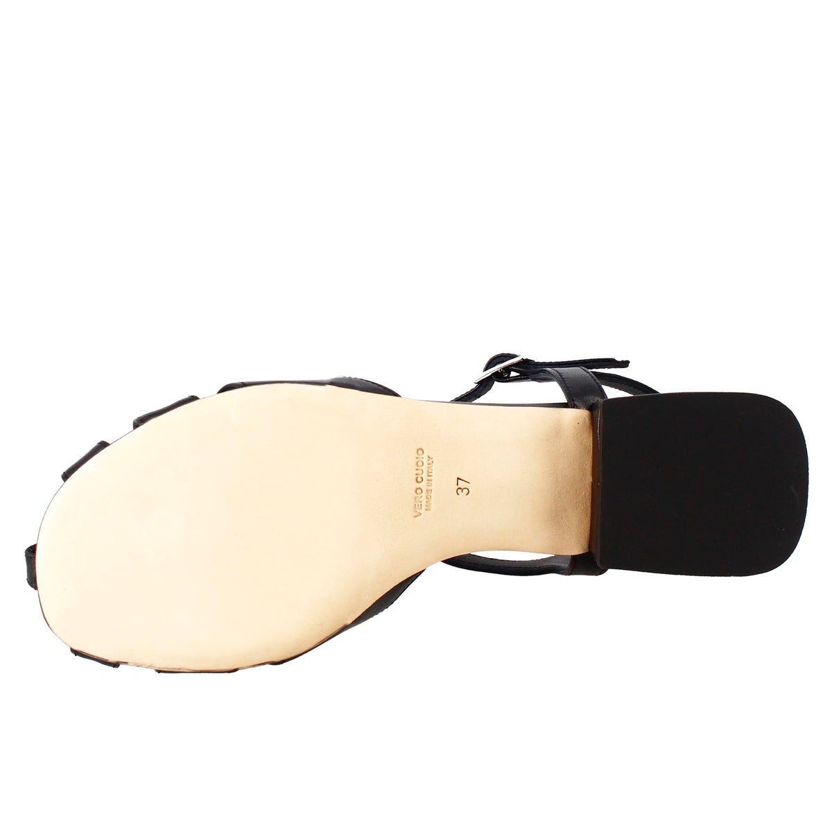 Sandalo da donna colore nero a forma di gabbia - LeonardoShoes