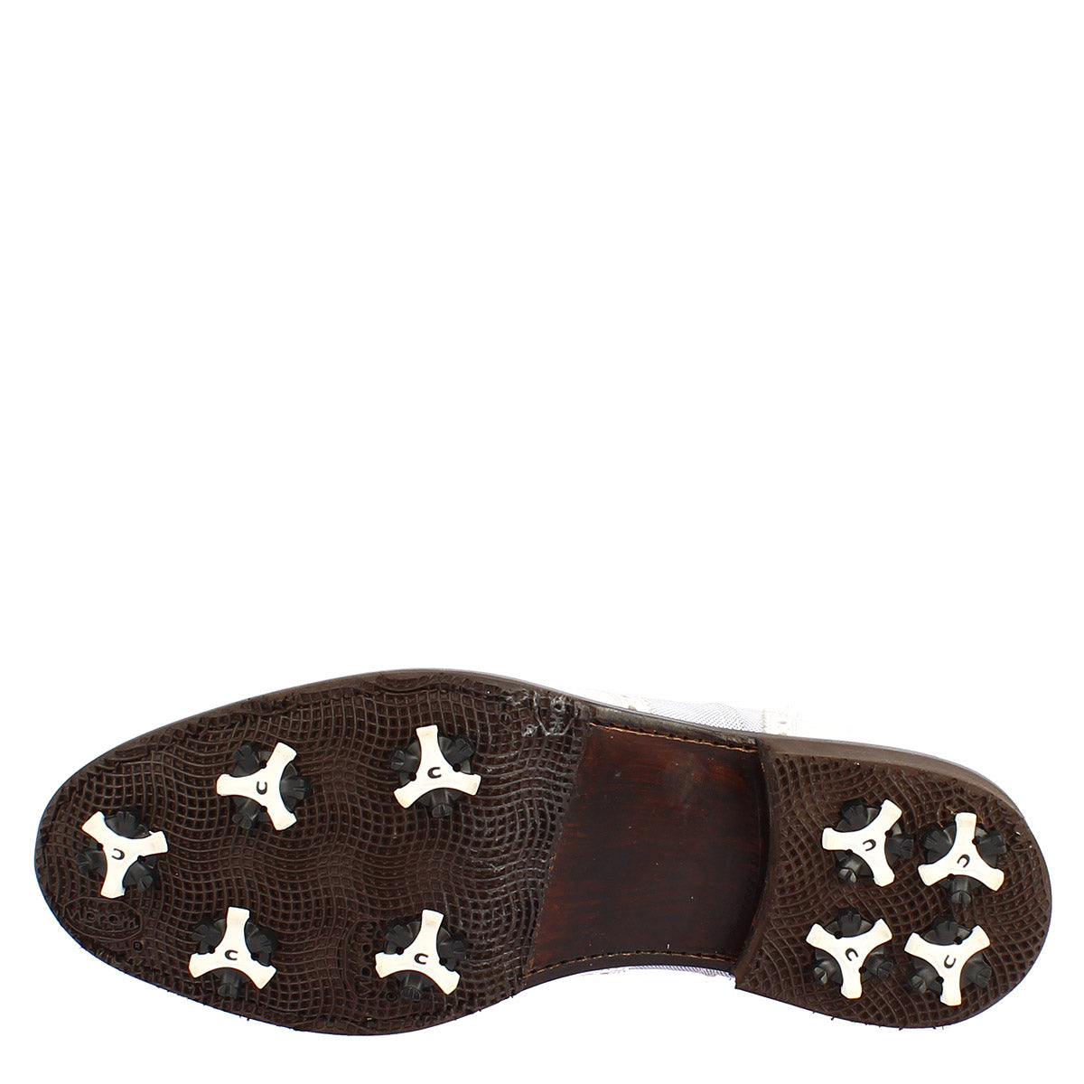 Scarpe golf estive fatte a mano in pelle bianca e tessuto - LeonardoShoes