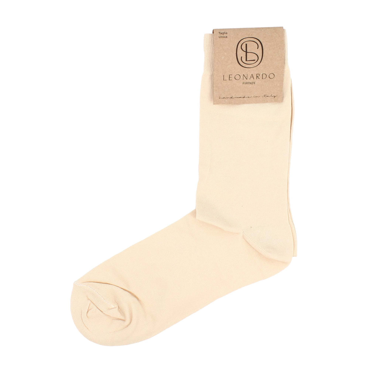 Calzini da uomo in filo di Scozia colore beige - LeonardoShoes