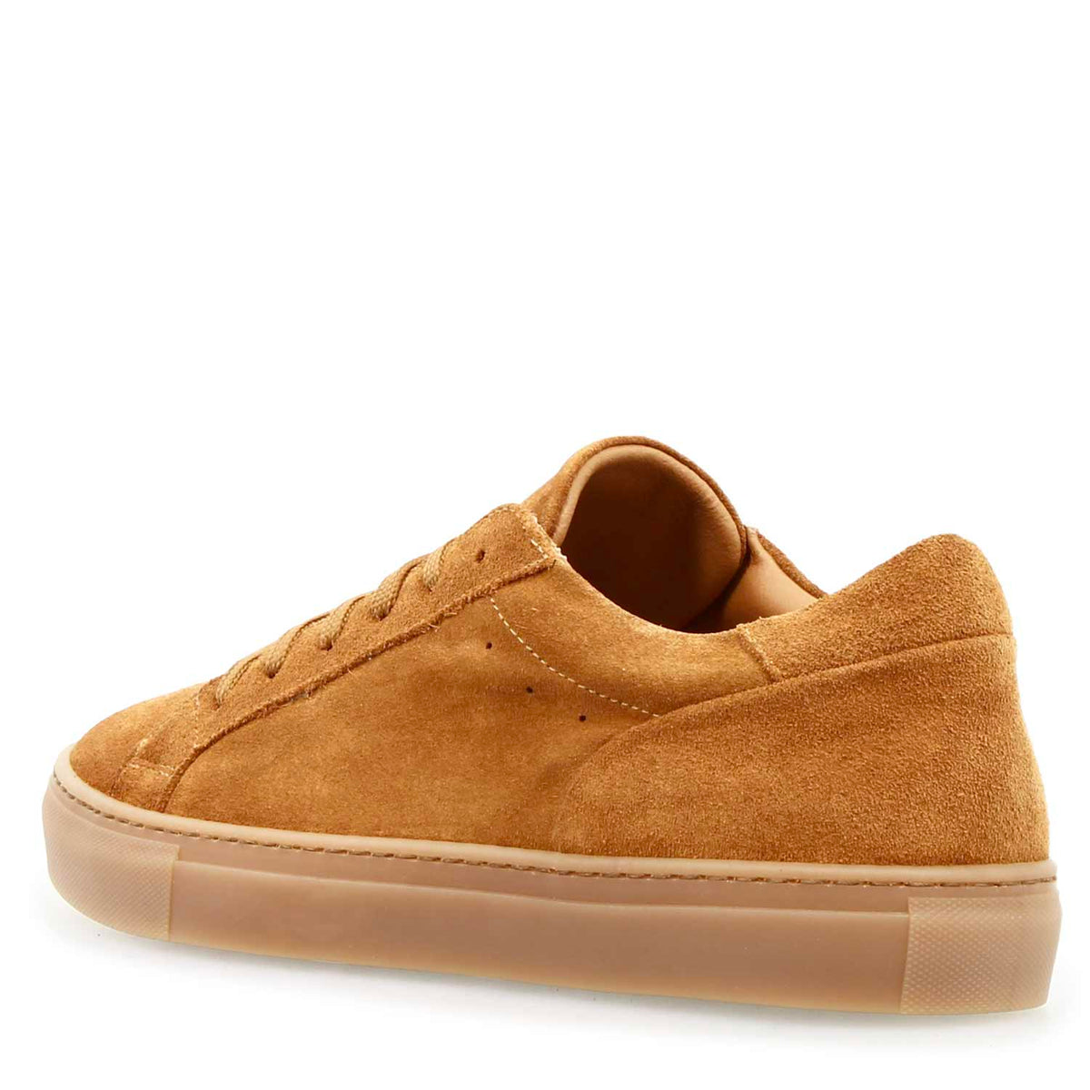 Sneaker Pitagora da uomo in pelle scamosciata marrone - LeonardoShoes