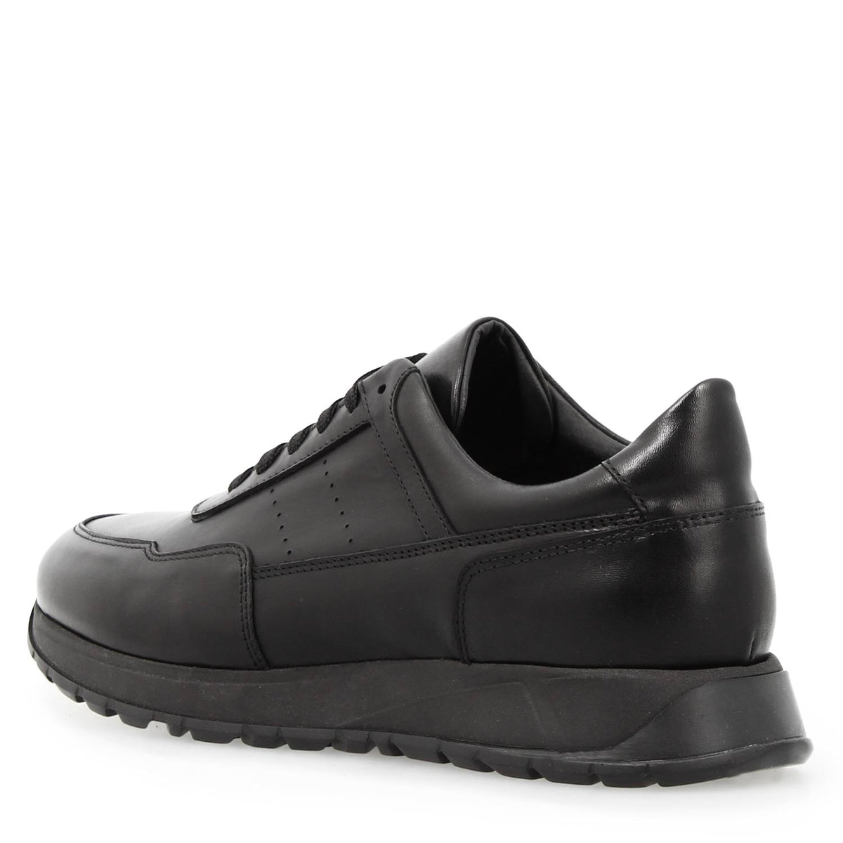 Sneaker artigianale da Uomo in pelle nera Ateneo - LeonardoShoes