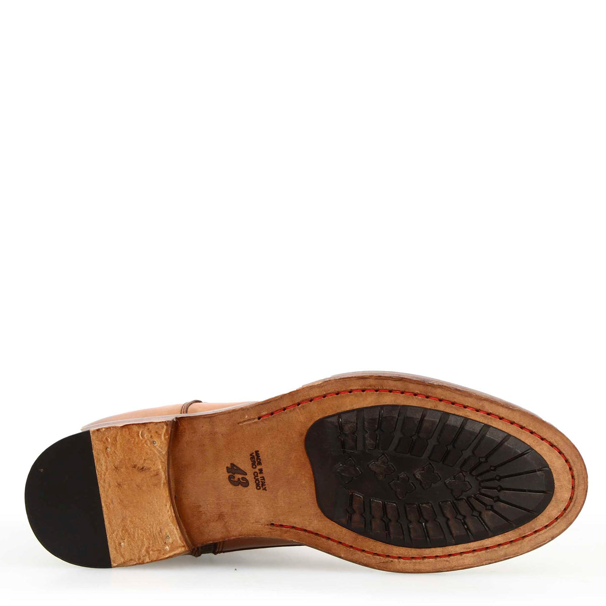 Stivaletto da uomo cap toe fatto a mano in pelle marrone - LeonardoShoes