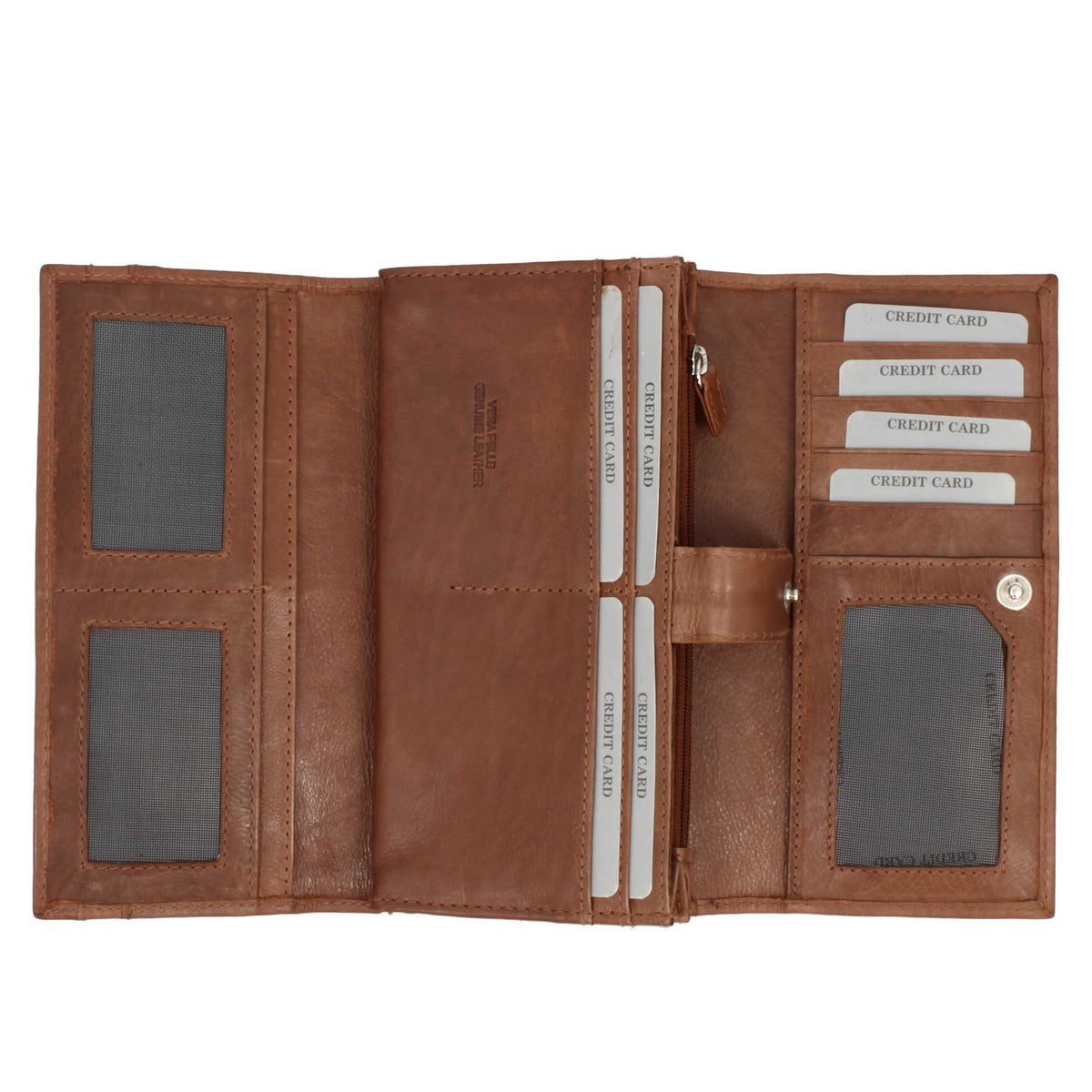 Portafogli con scomparto per carte di credito banconote e monete in pelle vari colori - LeonardoShoes
