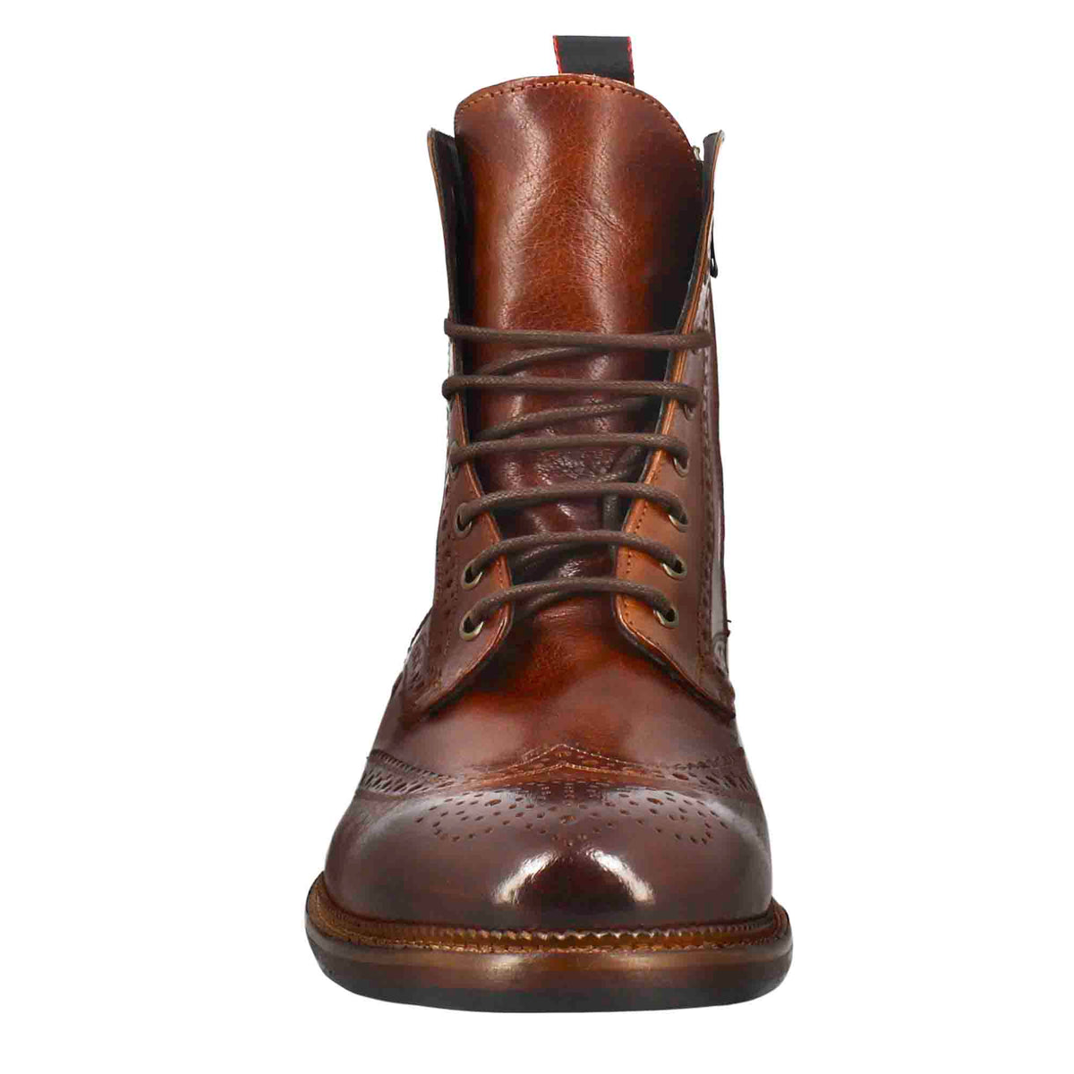 Anfibi candy da uomo in pelle lavata colore cuoio scuro - LeonardoShoes
