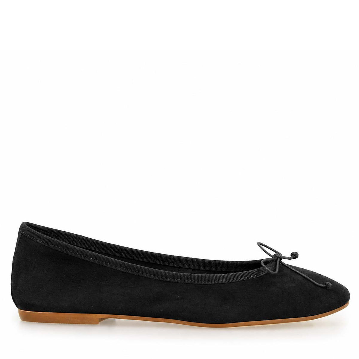 Ballerine da donna Fiocco in camoscio nero - LeonardoShoes
