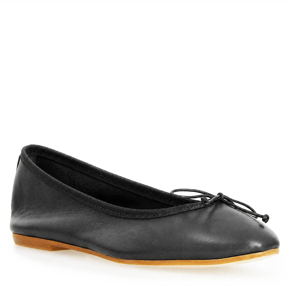 Ballerine da donna Fiocco in pelle nera - LeonardoShoes