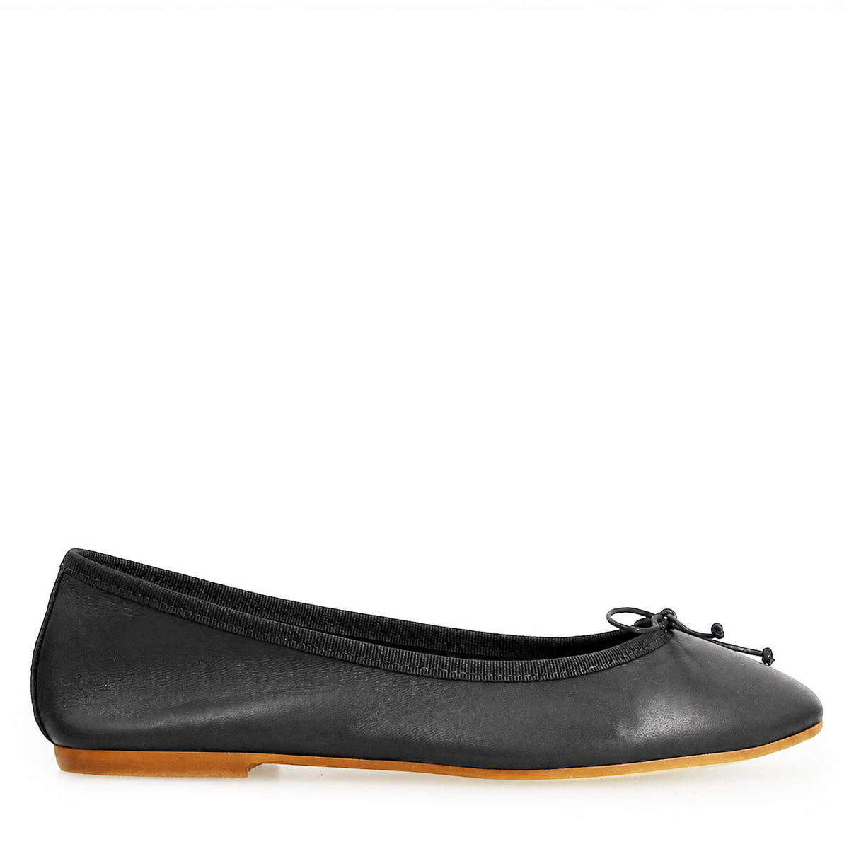 Ballerine da donna Fiocco in pelle nera - LeonardoShoes