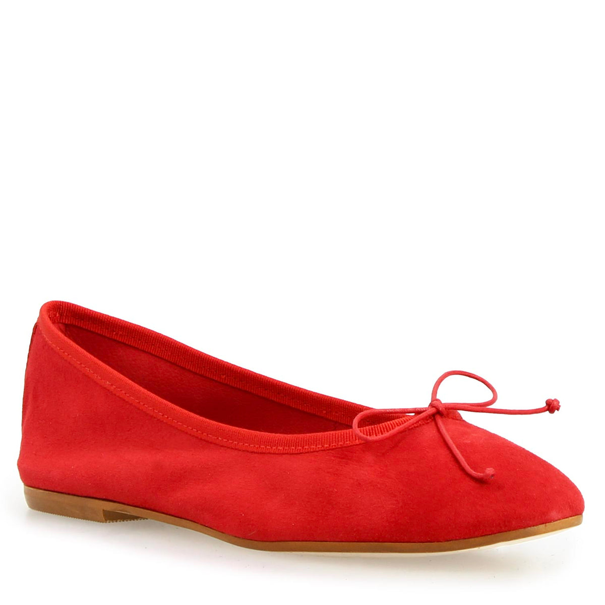 Ballerina-rosso-in-suede-Fiocco