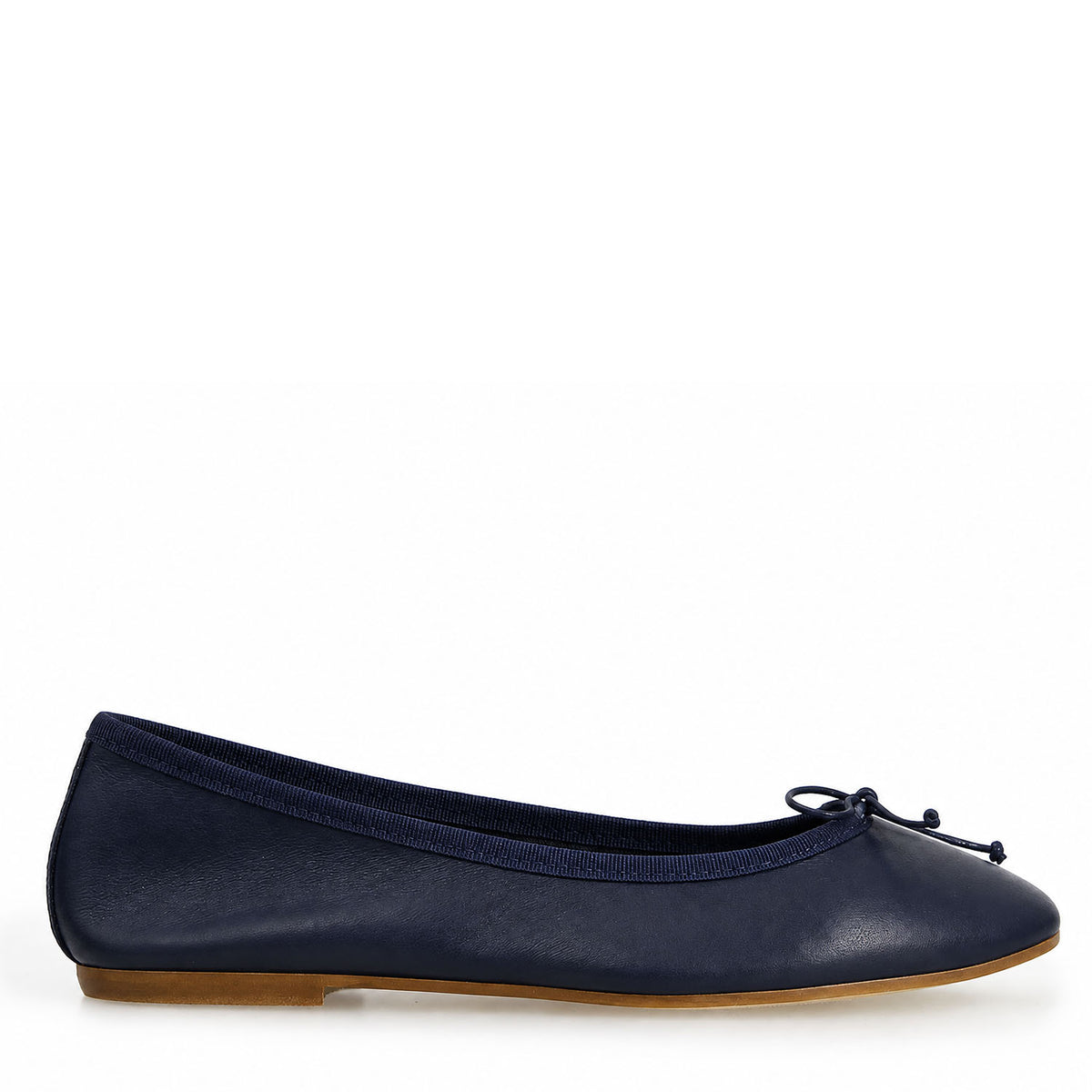 Ballerine da donna Fiocco in pelle blu - LeonardoShoes