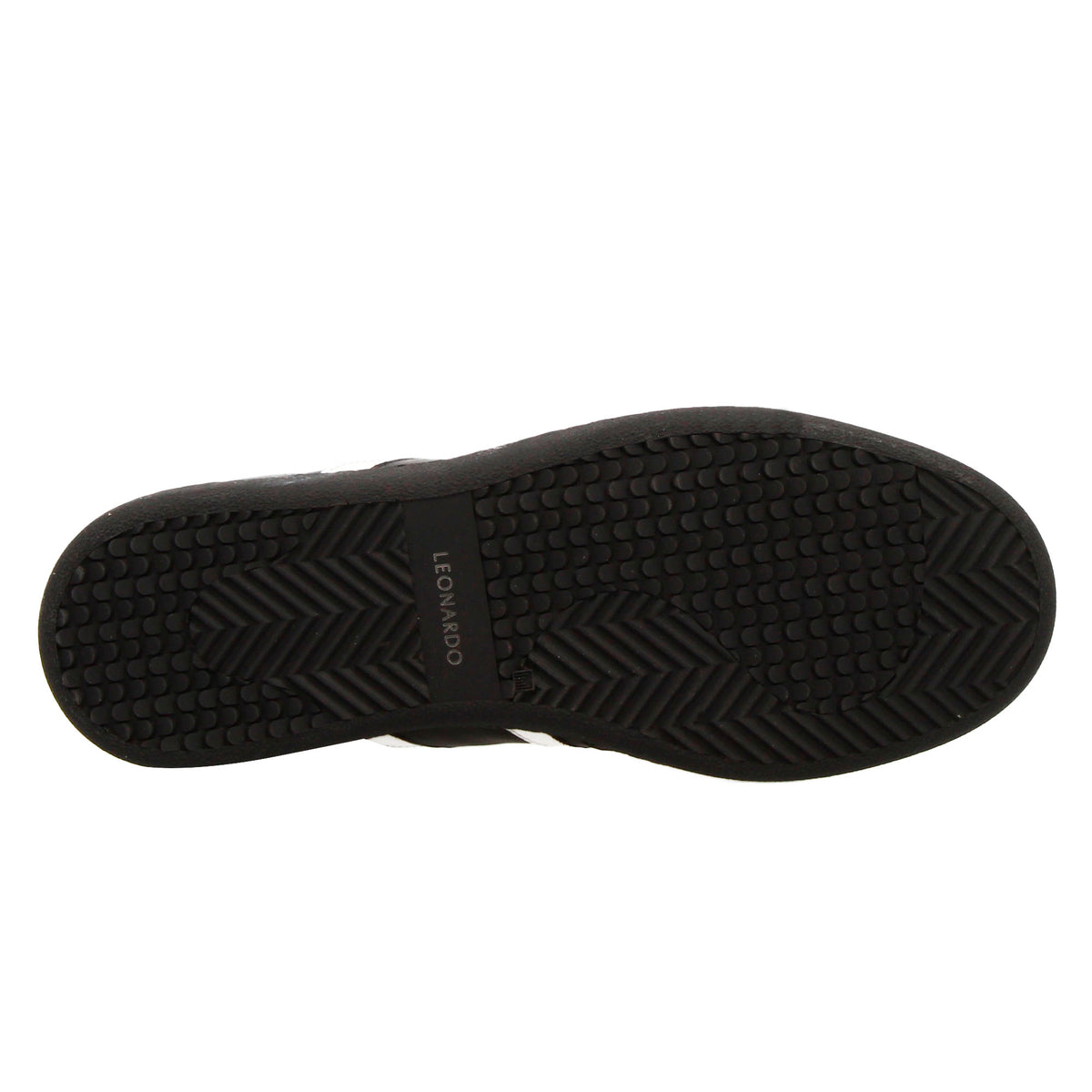Sneaker artigianale da donna in pelle colore nero - LeonardoShoes
