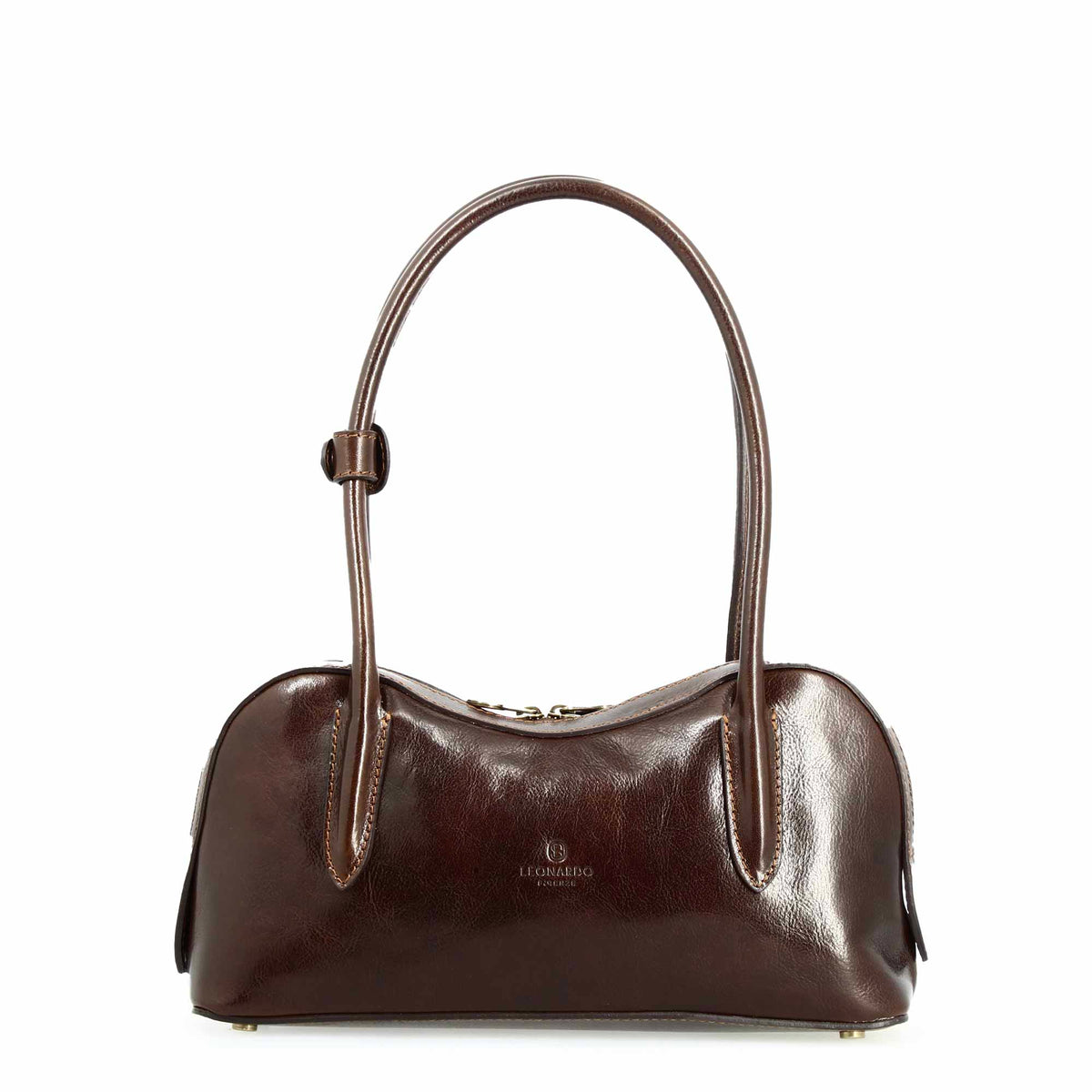 Borsa a spalla Diana da donna in pelle marrone Scuro