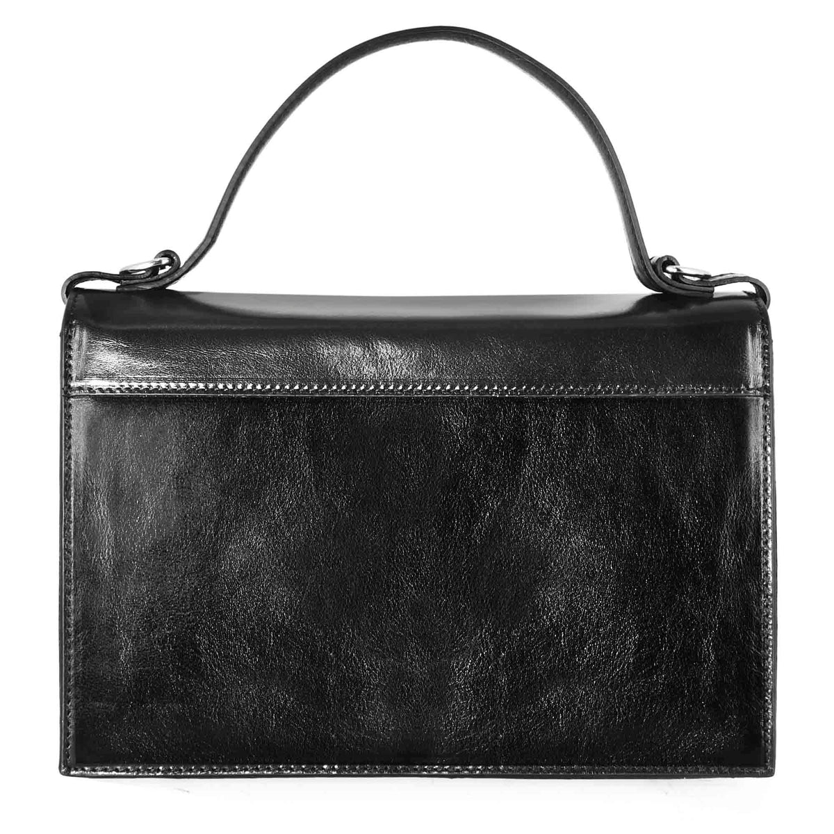 Borsa Contessina da donna classica in pelle liscia colore nero - LeonardoShoes