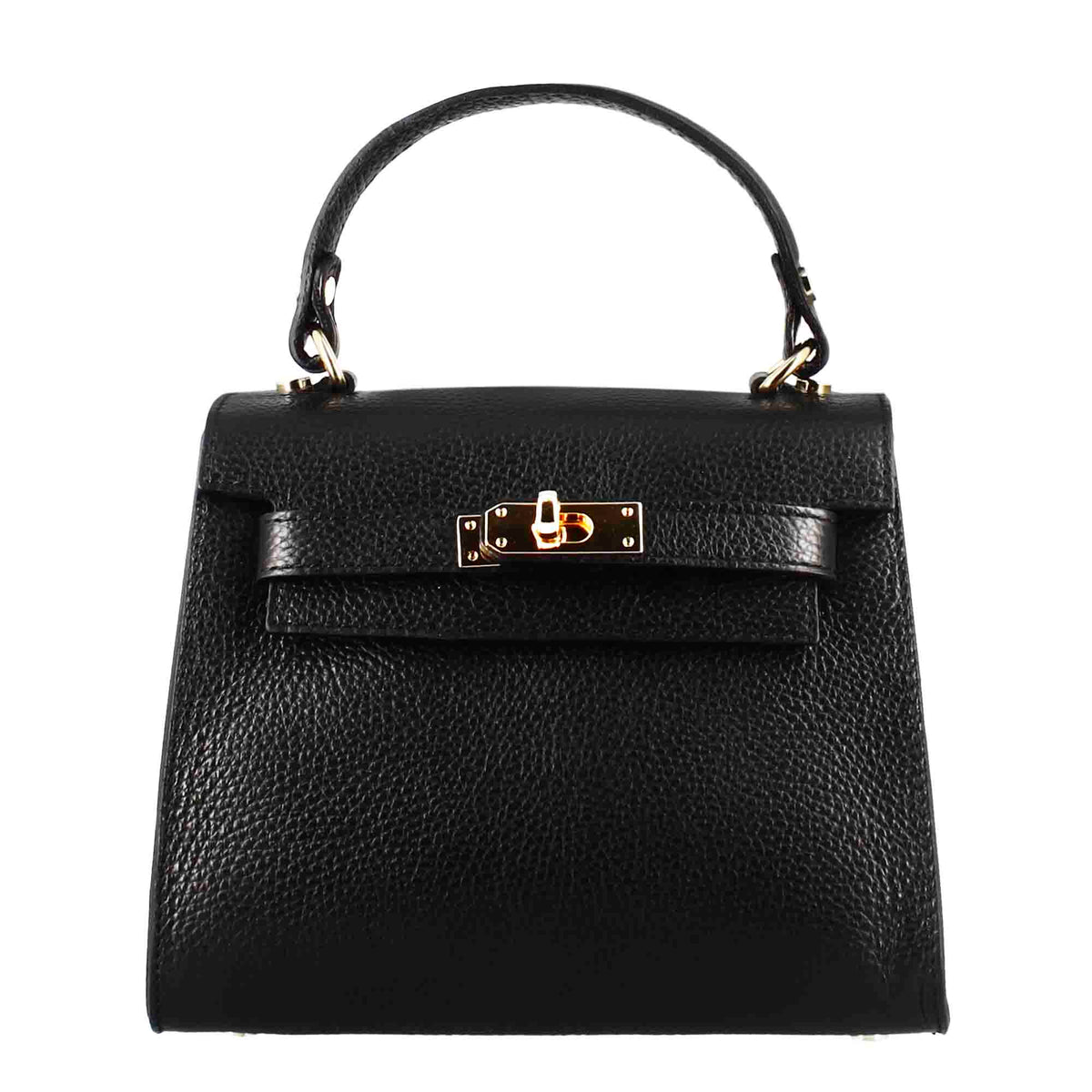 Borsa a mano Lady K da donna in pelle colore nero - LeonardoShoes