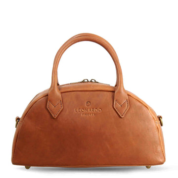 Borsa a mano Tulia bauletto da donna in pelle colore marrone - LeonardoShoes