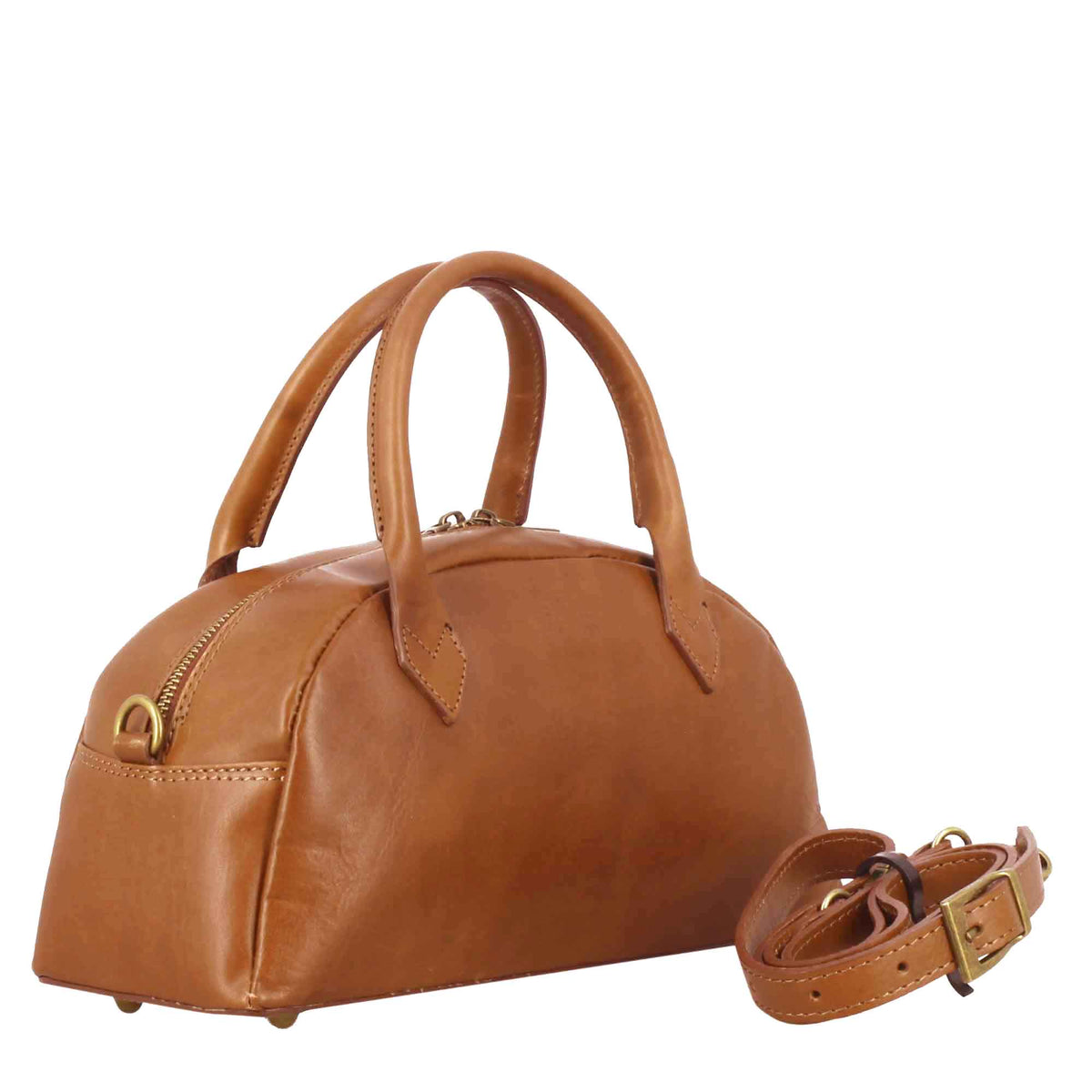 Borsa a mano Tulia bauletto da donna in pelle colore marrone - LeonardoShoes