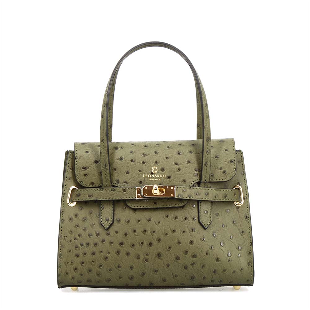 Rosetta M - Sac à main de taille moyenne cuir vert 