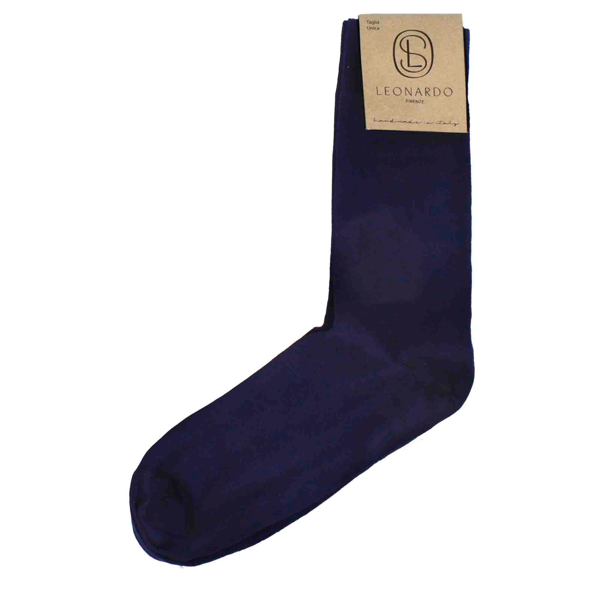 Calzini da uomo in cotone tinta unita colore blu - LeonardoShoes