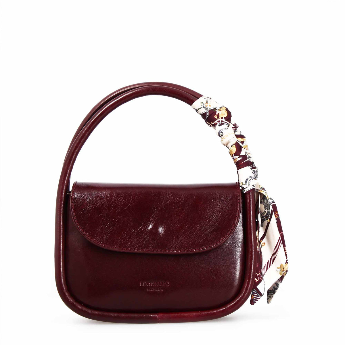 Borsa a mano Caterina artigianale da donna in pelle bordeaux - LeonardoShoes