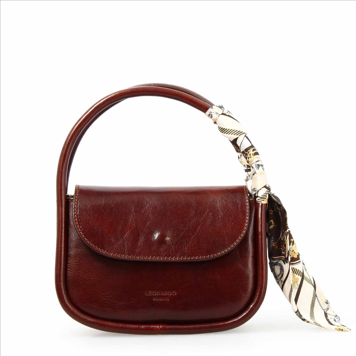 Borsa a mano Caterina artigianale da donna in pelle marrone - LeonardoShoes