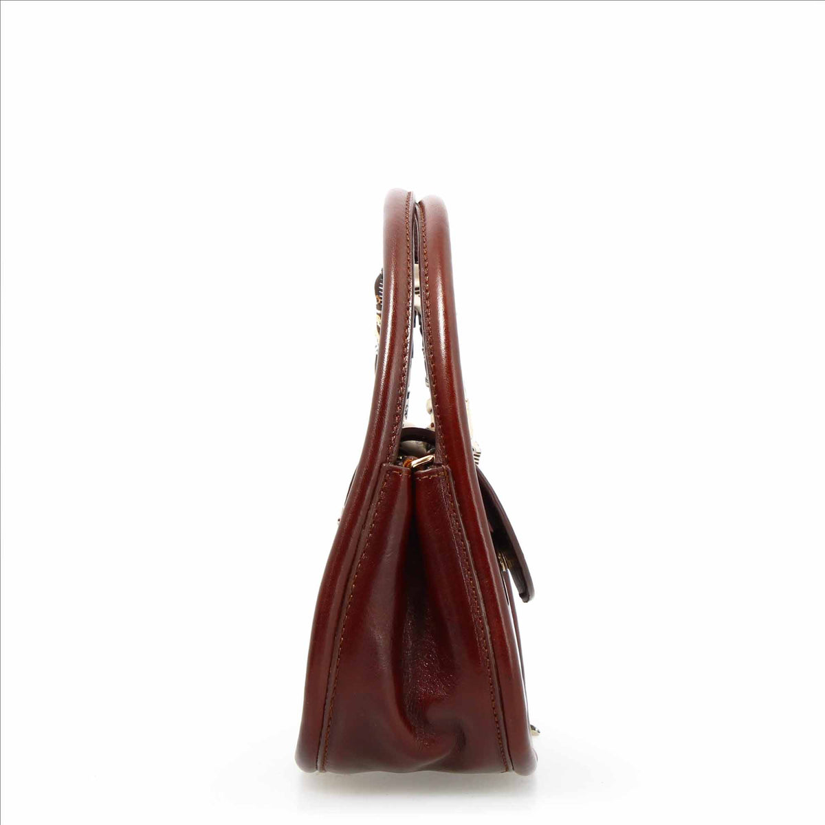 Borsa a mano Caterina artigianale da donna in pelle marrone - LeonardoShoes