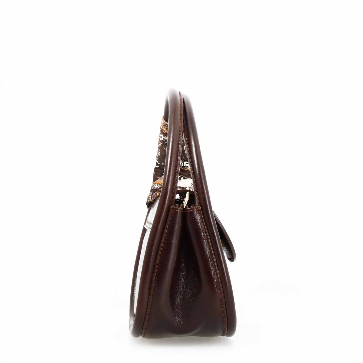 Borsa a mano Caterina artigianale da donna in pelle marrone scuro - LeonardoShoes
