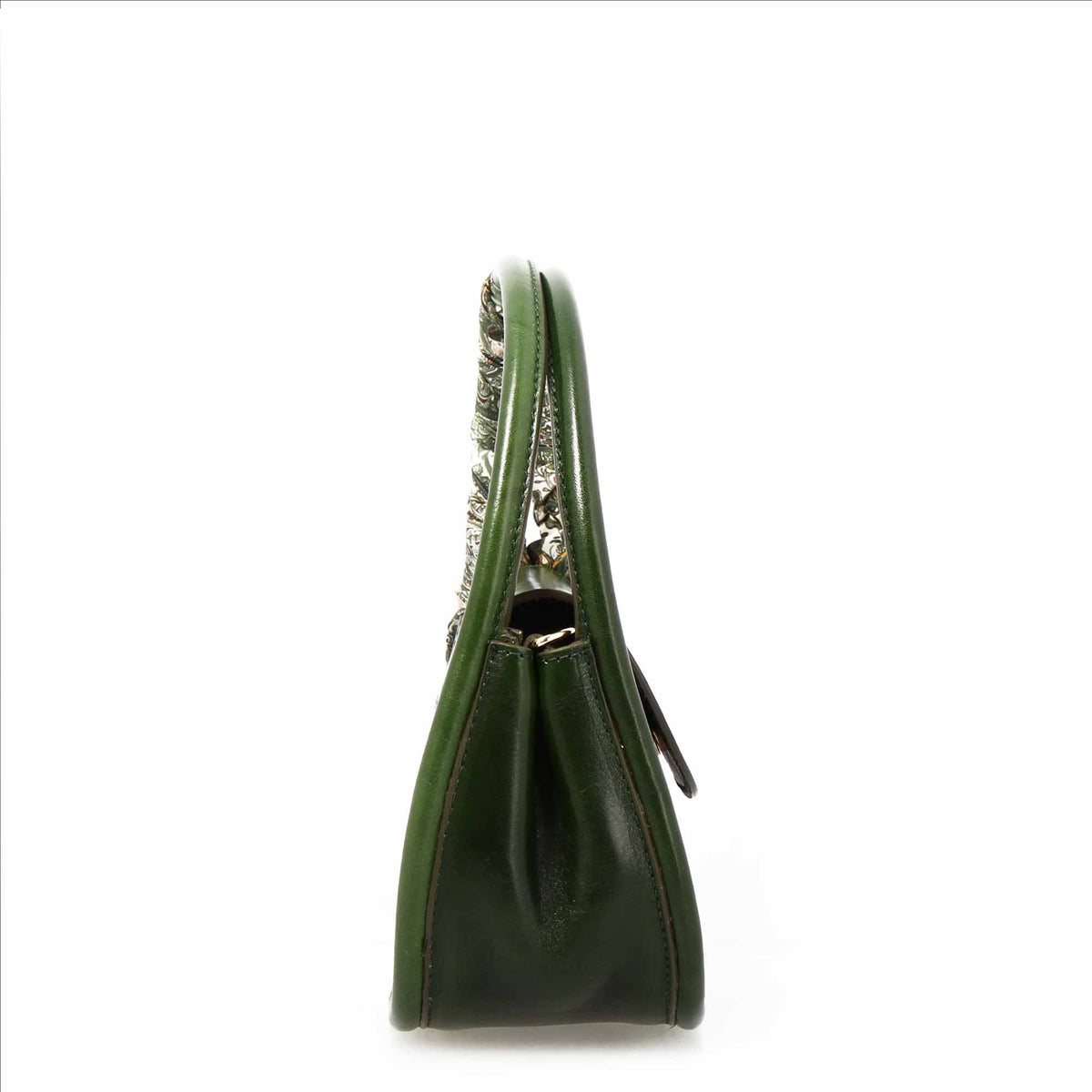 Borsa a mano Caterina artigianale da donna in pelle verde - LeonardoShoes