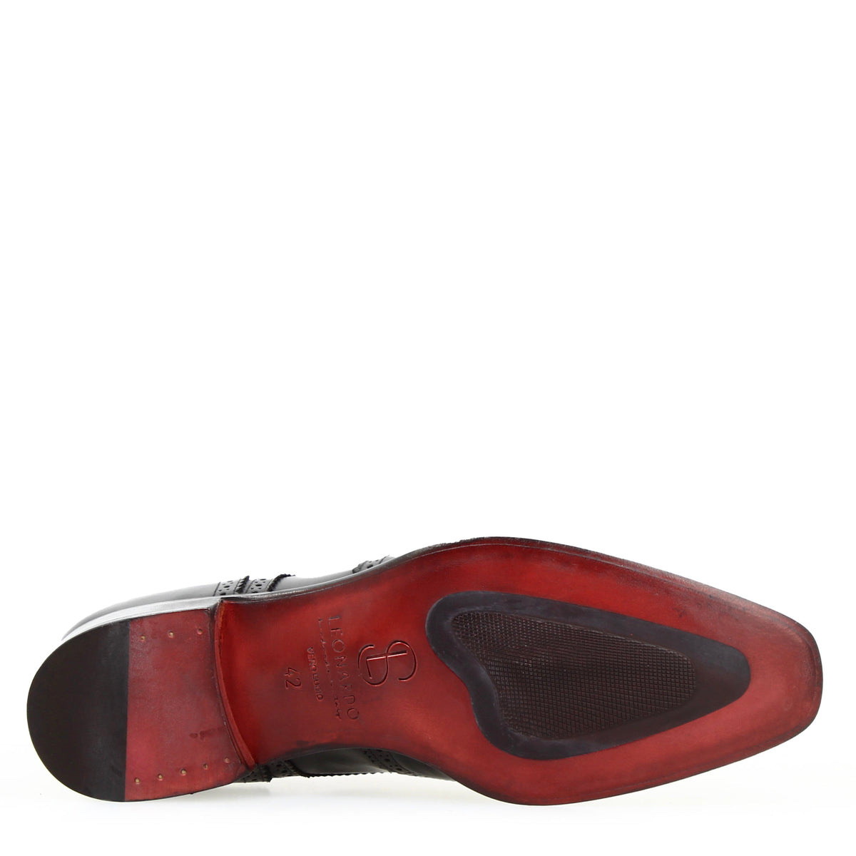 Derby da uomo in pelle colore nero con coda di rondine e punta squadrata - LeonardoShoes