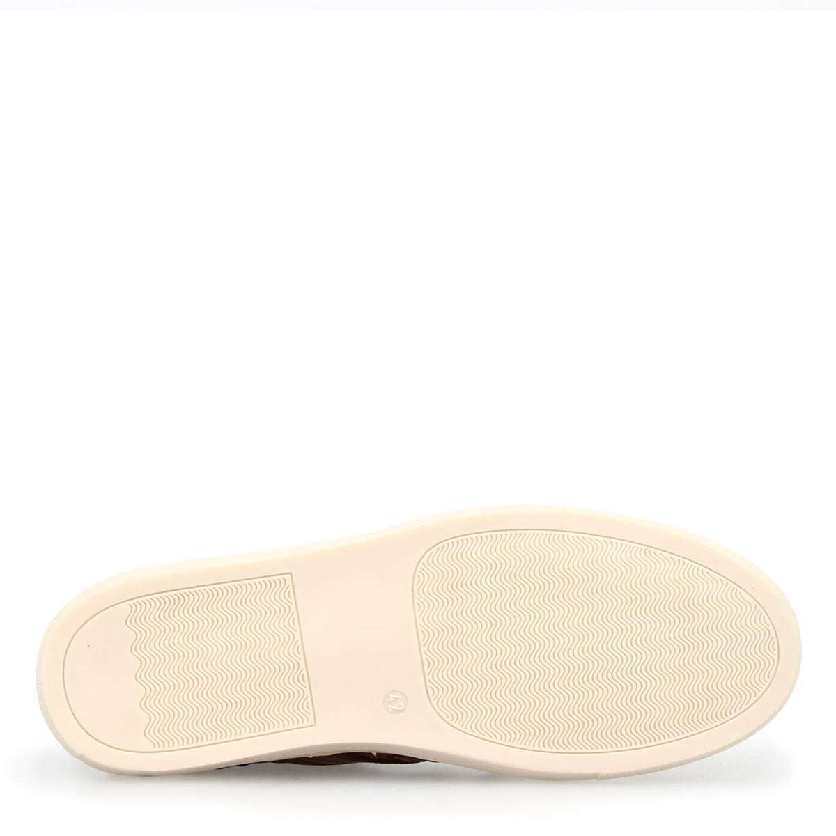 Sneaker artigianale Domizio da uomo in pelle marrone intrecciata - LeonardoShoes