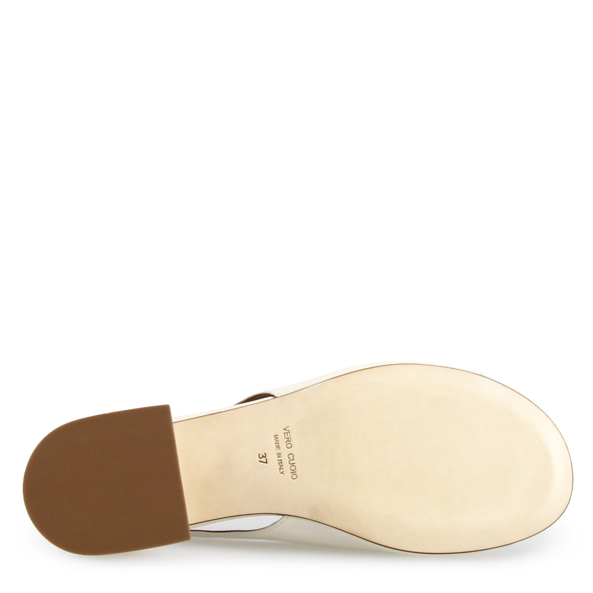 Sandalo con tacco medio Elettra da donna in pelle bianca - LeonardoShoes