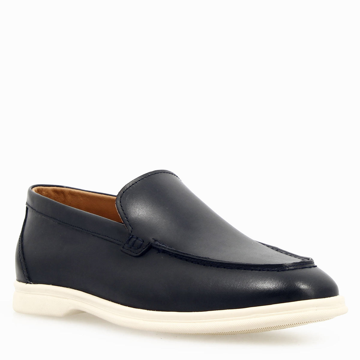 Mocassino Elite da uomo in pelle blu - LeonardoShoes